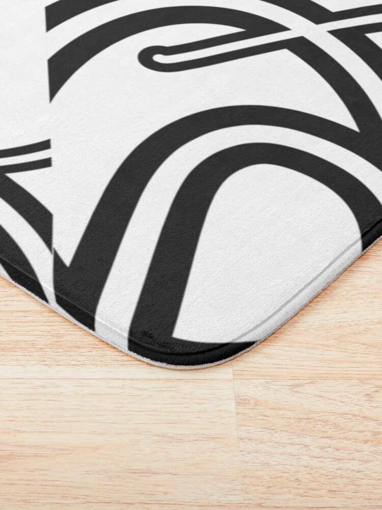 Thumbnail 3 of 6, Bath Mat, Abstract Line XIII designed and sold by Graphikoo.