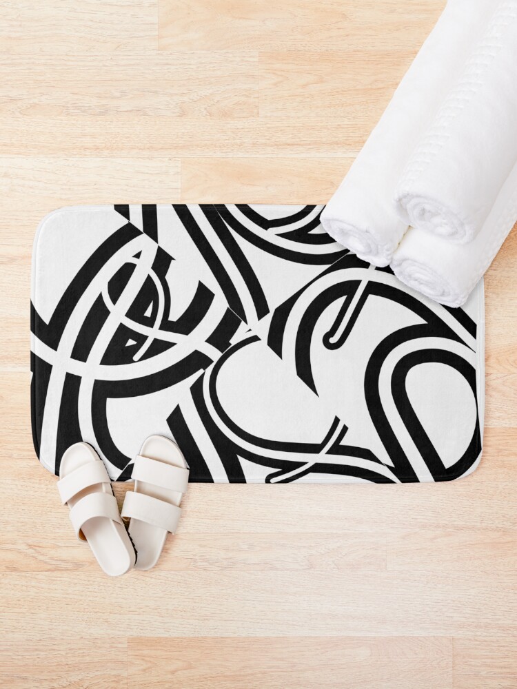 Thumbnail 1 of 6, Bath Mat, Abstract Line XIII designed and sold by Graphikoo.