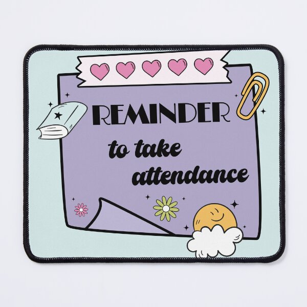 Item preview, Purple Teacher Reminder – Take Attendance Sticky Note with Hearts designed and sold by EmeraldeaArt.