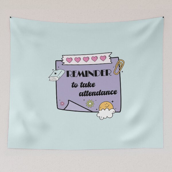 Item preview, Purple Teacher Reminder – Take Attendance Sticky Note with Hearts designed and sold by EmeraldeaArt.
