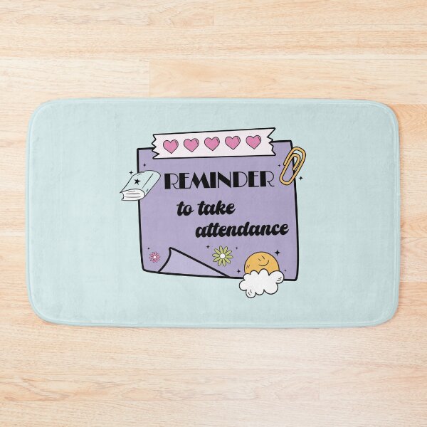 Item preview, Purple Teacher Reminder – Take Attendance Sticky Note with Hearts designed and sold by EmeraldeaArt.