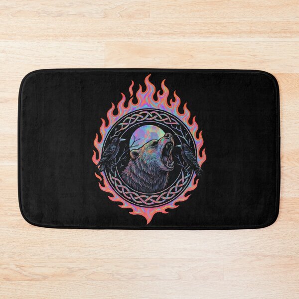 Item preview, Genial Oso Vikingo Hugin Munin Cuervos Valhalla Nórdico designed and sold by TomFrontierArt.