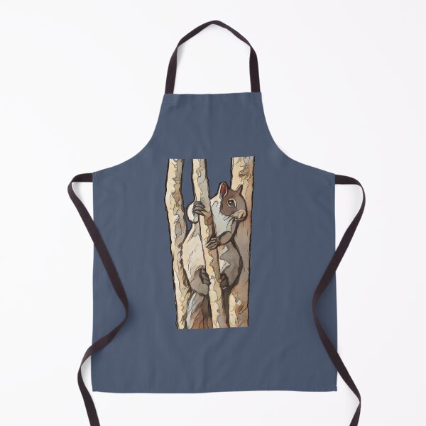 Item preview, SQUIRREL on Tree Trunk, Impressionist Art designed and sold by JoyfulWhimsy.