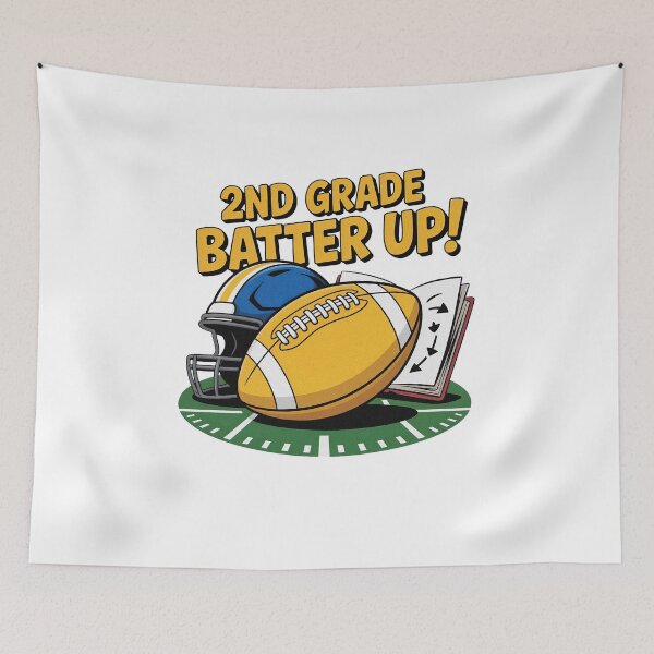 Item preview, 2nd Grade Batter Up American Football Back To School designed and sold by PietrzakDesign.