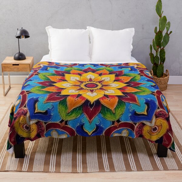 Item preview, Vibrant Mandala Flower Design | Psychedelic Boho Kaleidoscope Art designed and sold by TheDesignDen52.