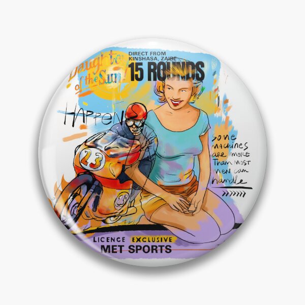 Artikelvorschau, 15 Rounds – Retro-Motorradkunst mit Pin-up-Charme und kräftigen Farben entworfen und verkauft von Matalobos /  Retro Art & Classic Machines.
