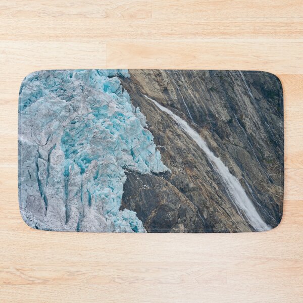 Item preview, Majestic Buarbreen Glacier with Cascading Waterfall – Norway Nature Photography designed and sold by TheNordicNature.