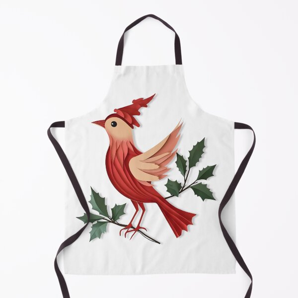 Item preview, Festive Red Cardinal and Holly designed and sold by ShadowAndSlate.
