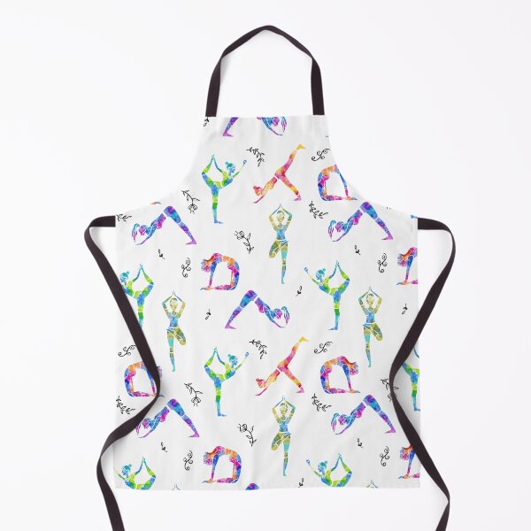 Item preview, Watercolor Women Yoga Postures Pattern designed and sold by Farissa Designs.