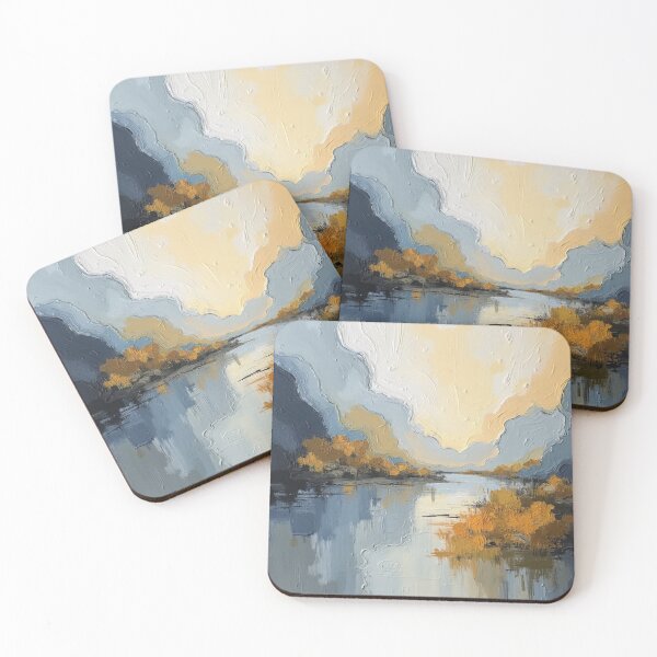 Artikelvorschau, Golden Hour Flusslandschaft | Impressionistische Naturmalerei Wandkunst entworfen und verkauft von TheDesignDen52.