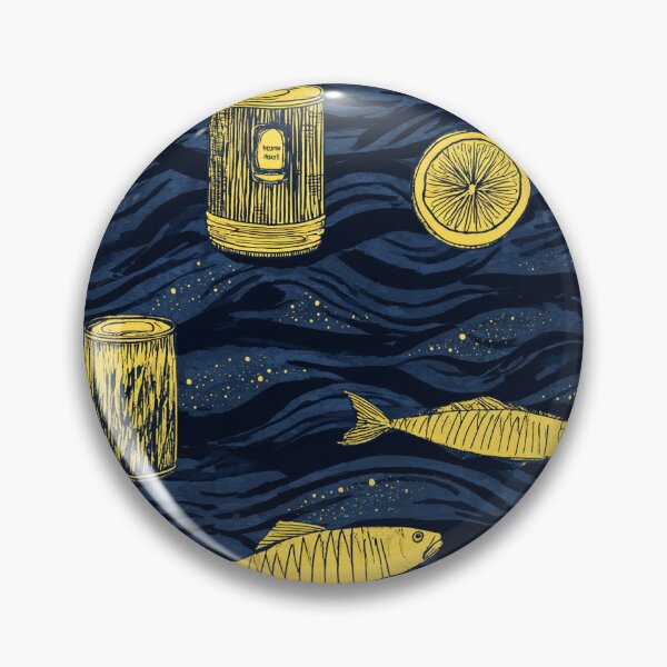 Item preview, Sparkling Sardines Vintage Lemon Cans designed and sold by MidArtForge.