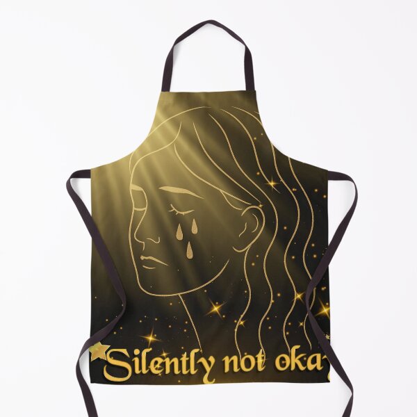 Item preview, Silently Not Okay – Golden Crying Girl Celestial Art designed and sold by Creative Design Studio.