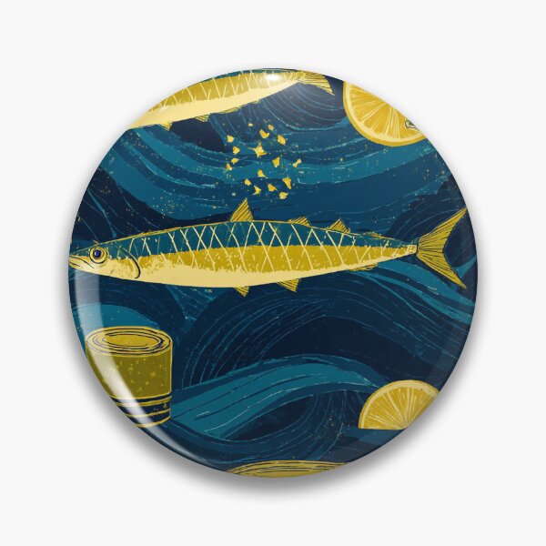 Item preview, Sparkling Sardines Vintage Lemon Cans designed and sold by MidArtForge.