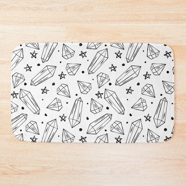 Item preview, Hand Drawn Crystals and Stars Pattern designed and sold by Farissa Designs.