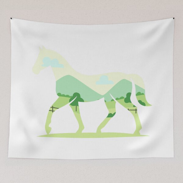 Aperçu de l'œuvre Silhouette d'étalon pittoresque créée et vendue par GraphyLab.