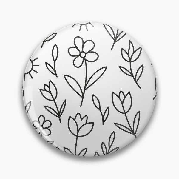 Item preview, Sunny Bloom: Patrón de arte lineal lúdico designed and sold by GraphyLab.