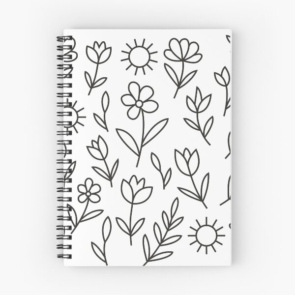 Artikelvorschau, Sunny Bloom: Verspieltes Linienkunstmuster entworfen und verkauft von GraphyLab.