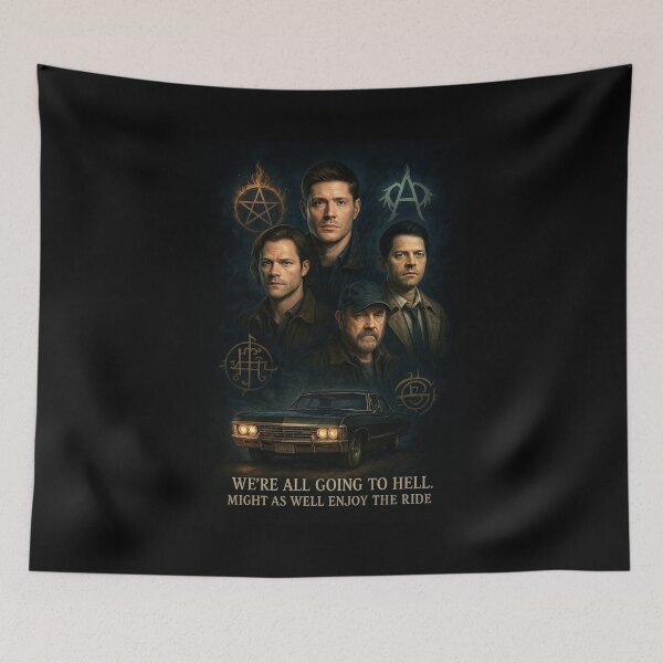 Item preview, Paranormal Brothers Art - Impala Car, Sigils & Dark Quote designed and sold by sabrinazj.
