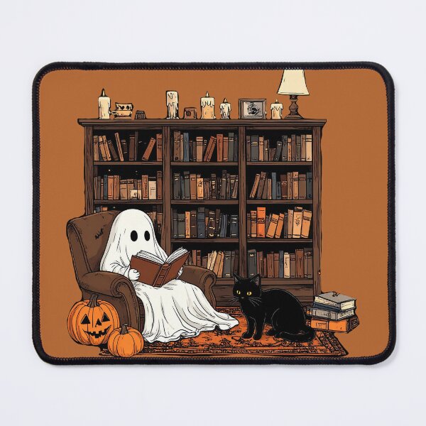 Item preview, Ghost Reading Books – Retro Librarian Ghost Halloween Teacher Boo School designed and sold by LessIsLoud.
