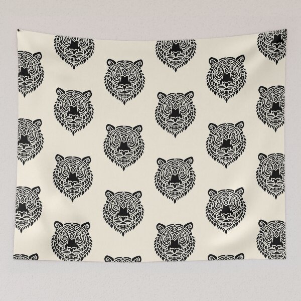 Item preview, Vintage Tiger Head Tribal Tattoo designed and sold by RetroPrints.