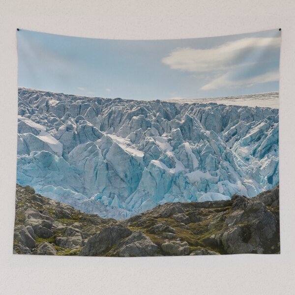 Item preview, Rugged Buarbreen Glacier with Jagged Ice and Rocky Foreground – Norway designed and sold by TheNordicNature.