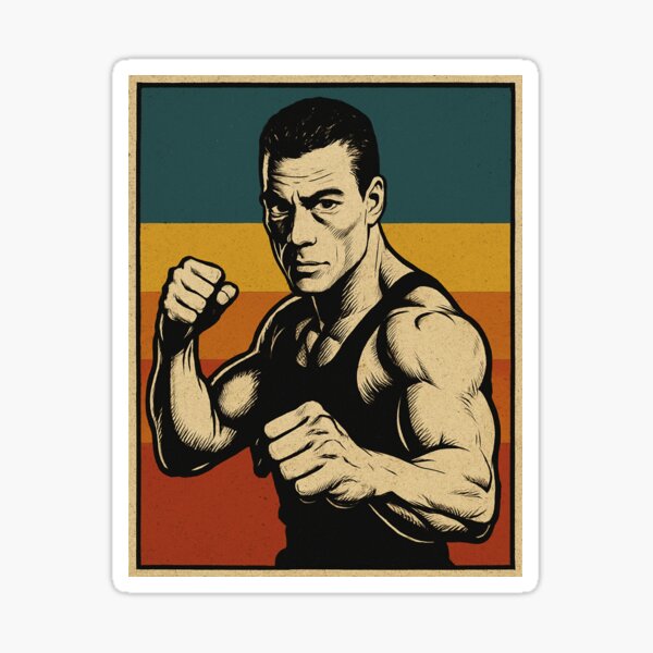 Item preview, Van Damme – Vintage Action Hero Art designed and sold by thesnakeater.