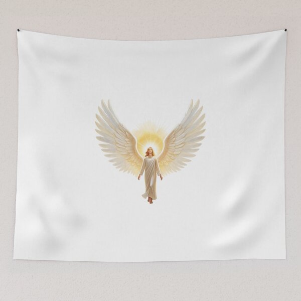 Item preview, Cross with radiant angel wings designed and sold by Lucky 777.