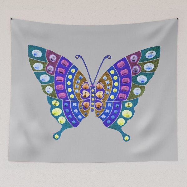 Item preview, Colorful Bright Hand Painted Jeweled Butterfly Wall Art designed and sold by Sharon Schwalbe.