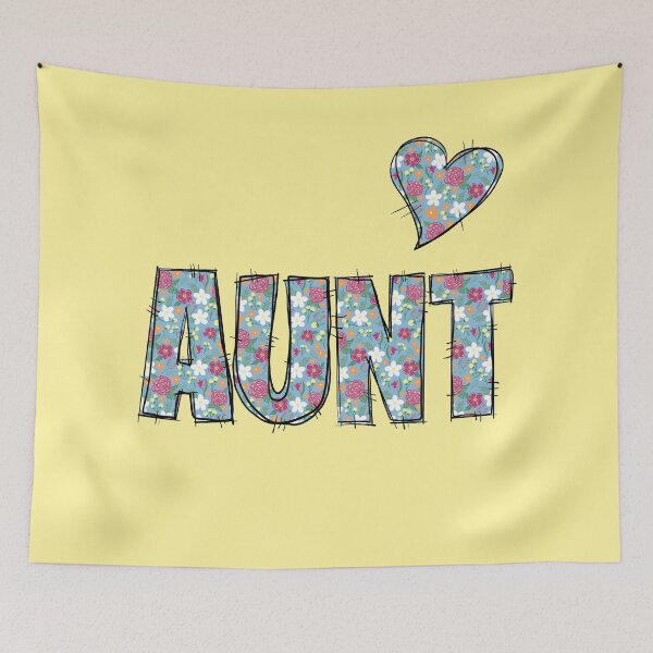 Item preview, Aunt Floral Stitch Pattern With yellow Background  designed and sold by missmann.
