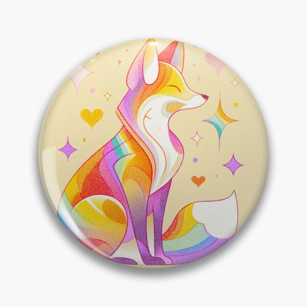 Item preview, Cute Kawaii Rainbow Fox designed and sold by TankandDPS.