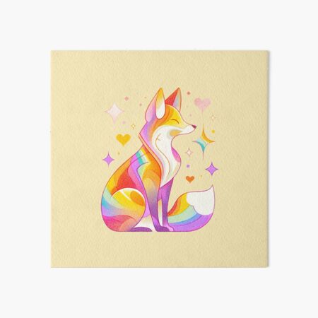 Item preview, Cute Kawaii Rainbow Fox designed and sold by TankandDPS.
