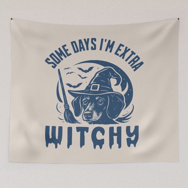 Item preview, Some Days I'm Extra Witchy – Dachshund Halloween  designed and sold by Bossy Dogs Co..