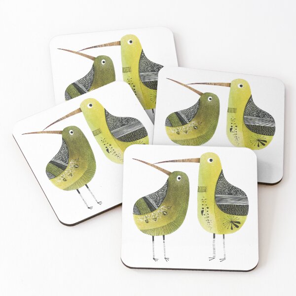 Item preview, Quirky Kiwi Bird Illustration in Green and Black designed and sold by dawnleblanc55.