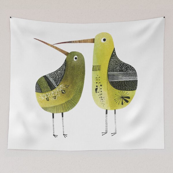 Item preview, Quirky Kiwi Bird Illustration in Green and Black designed and sold by dawnleblanc55.