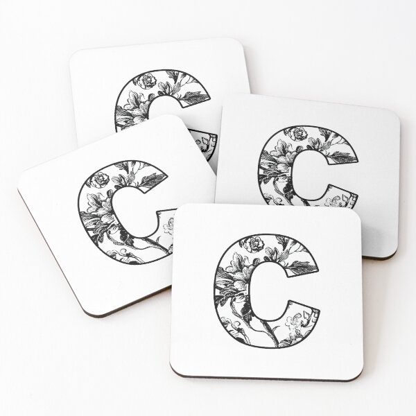 Item preview, C BLACK TOILE ALPHABET LETTER designed and sold by MNG123.