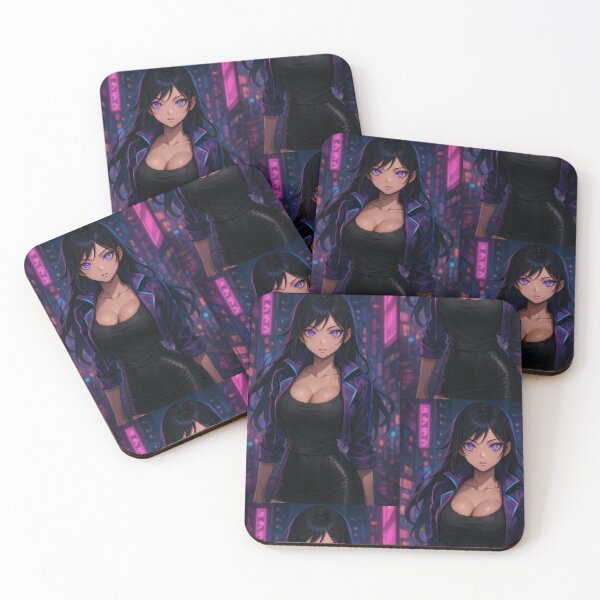 Item preview, Enigmatic Anime Beauty in Neon Glow designed and sold by Nicklasstudio.