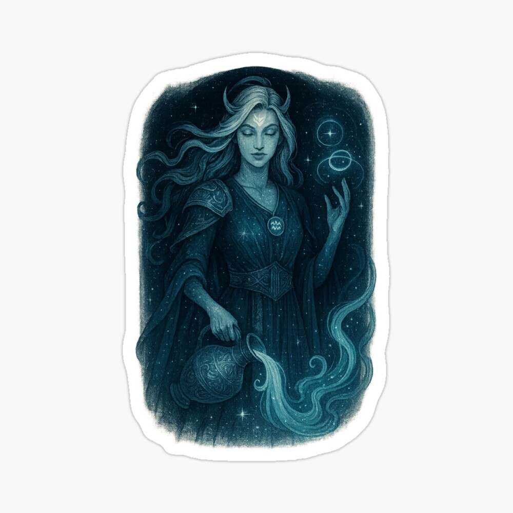 Aquarius Divine Feminine Witchy Zodiac iPhone Case