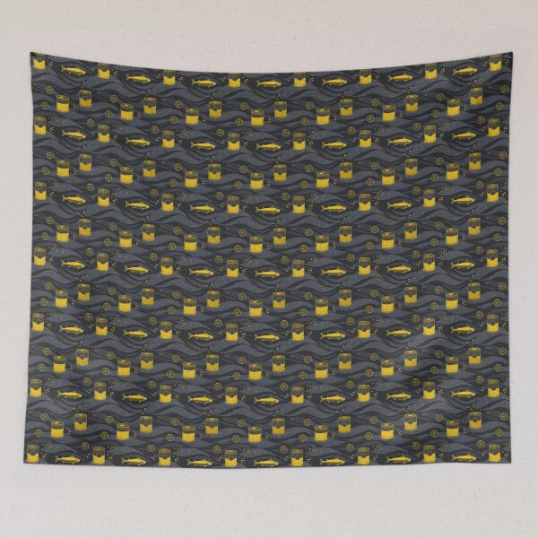 Item preview, Sparkling Sardines Vintage Lemon Cans designed and sold by MidArtForge.