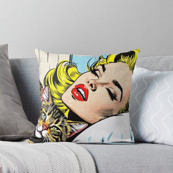 Item preview, 1960s Pastiche Cat Lovers Bedtime AI Pop Art "OHH, KITTY!" designed and sold by NickWhittleArt.