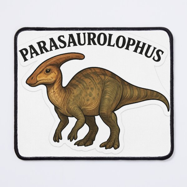 Item preview, Parasaurolophus Sticker – Marching Mesozoic Musician designed and sold by DrDoke.