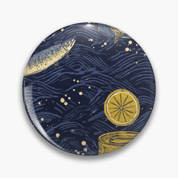 Item preview, Sparkling Sardines Vintage Lemon Cans designed and sold by MidArtForge.