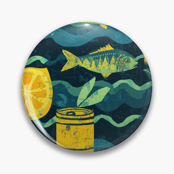 Item preview, Sparkling Sardines Vintage Lemon Cans designed and sold by MidArtForge.