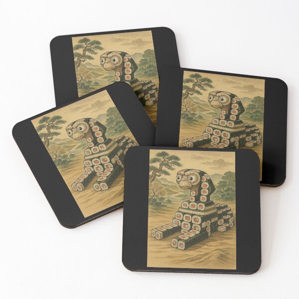 Item preview, Surreal Sphinx Sushi Alien Kanō Style Surrealism designed and sold by Sarcastic designs.