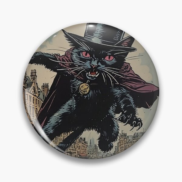 Item preview, The Black Whisker Victorian Cat Evil Genius designed and sold by Catdreamz.