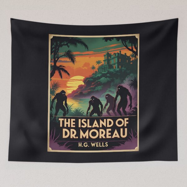 Item preview, A Vintage Poster of The Island of Dr. Moreau - H.G. Wells designed and sold by GoodOldVintage.