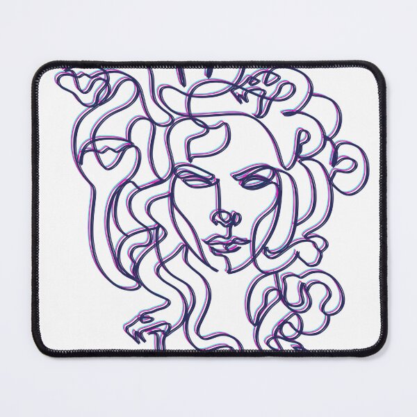 Item preview, Medusa - Wrongfully Punished Beauty Cursed Snake Hair Outline Doodle designed and sold by RabbitHoleThings.