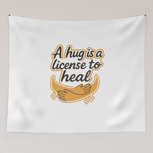 Item preview, A Hug Is a License to Heal – Inspirational Minimalist Quote (Super Low Price!) designed and sold by MSTextVibe.