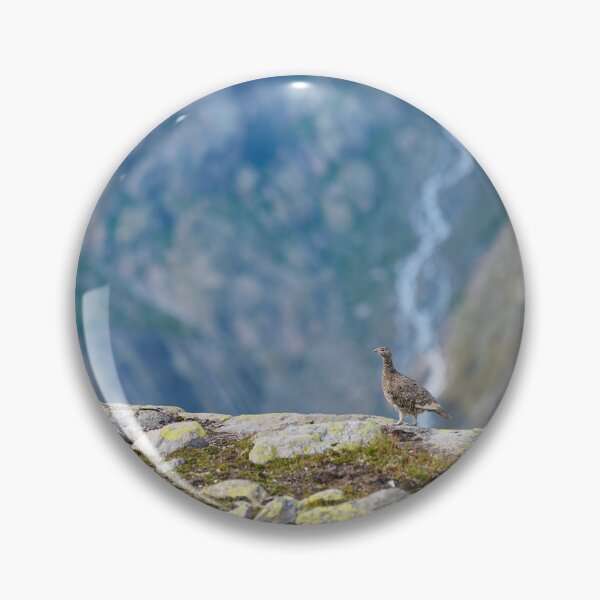 Item preview, Graceful Bird Strolling Along Stones with Majestic Mountain Backdrop designed and sold by TheNordicNature.