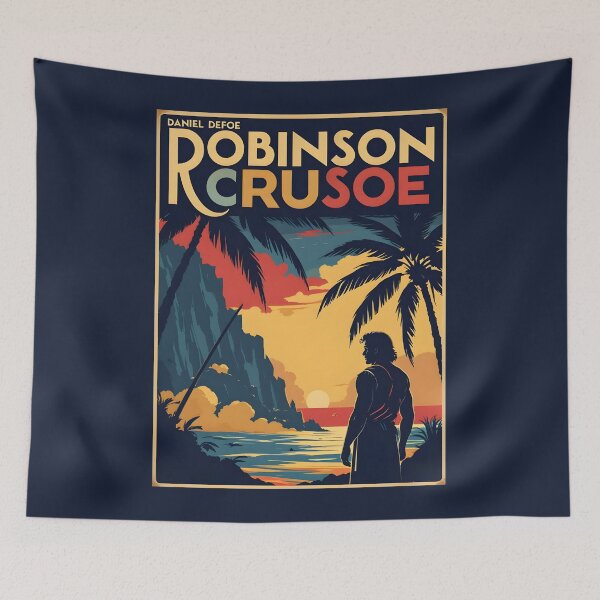 Artikelvorschau, Ein Vintage-Poster von Robinson Crusoe - Daniel Defoe entworfen und verkauft von GoodOldVintage.