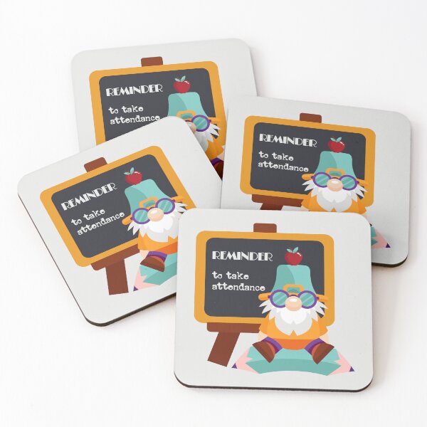 Item preview, Teacher Gnome Reminder – Take Attendance Chalkboard Design designed and sold by EmeraldeaArt.